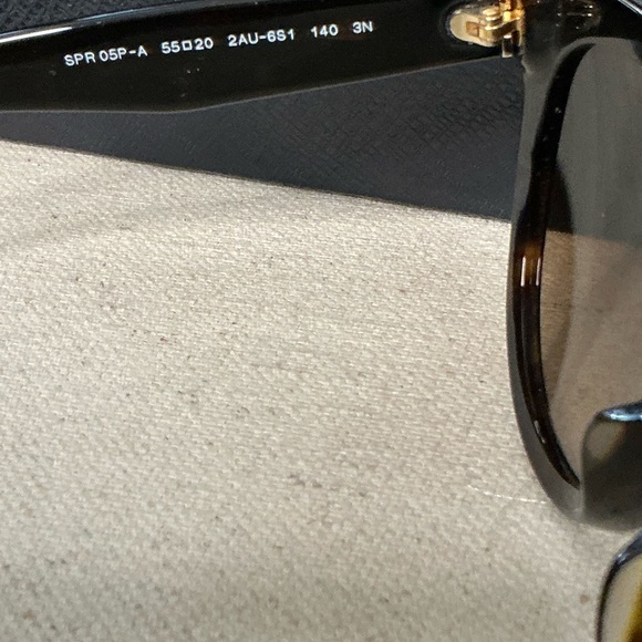 Vintage Prada Black Sunglasses with Gold Logo 2010 - 2014 Collection - Picture 5 of 7